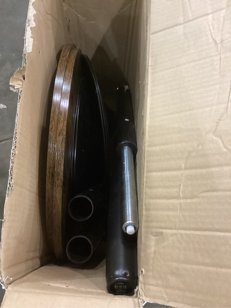 bar table, round bar table set of 2, counter height table, pub cocktail table, metal frame, for bistro, dining room, living room, terrace, rustic brown and black bt05l2bry1