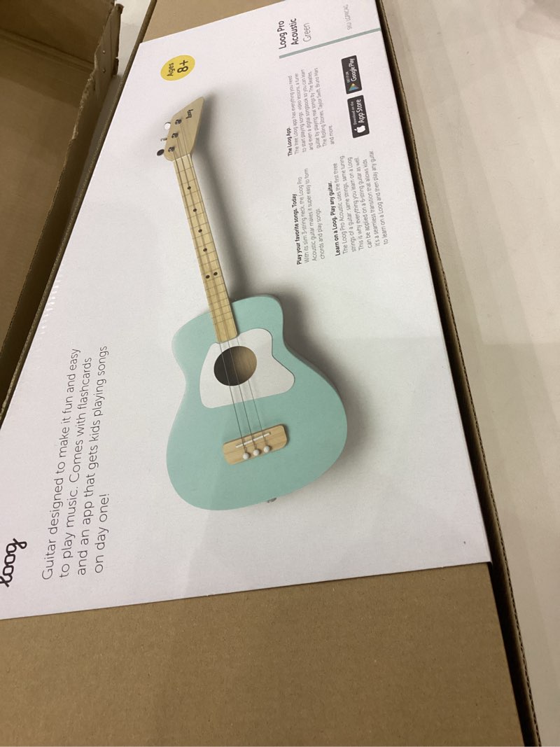 Loog Pro Acoustic kids Guitar 3-strings Ages 6+ Learning App and Lessons Included