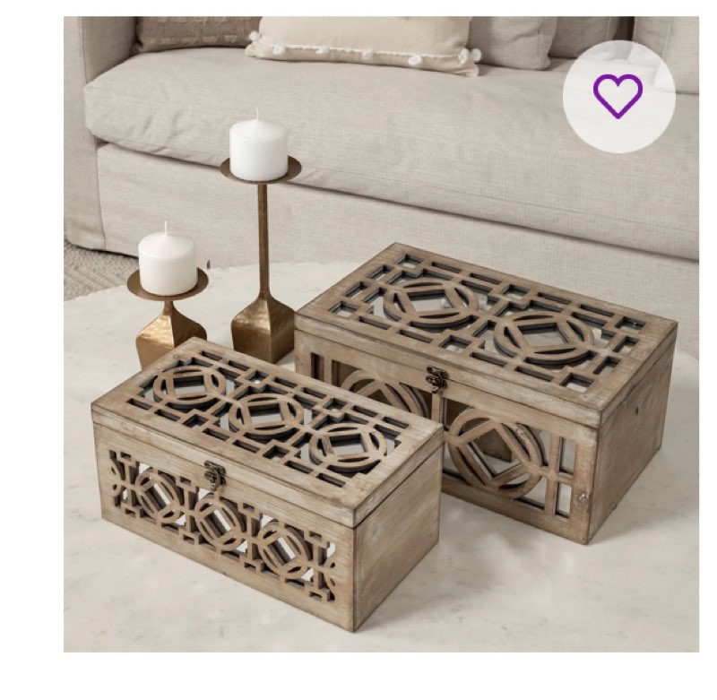 Lecuyer 2 Piece Wooden Boxes Set