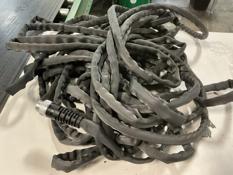 Condition photo showing As Is for zero-g teknor apex 5/8-in x 100-ft premium-duty kink free woven gray hose