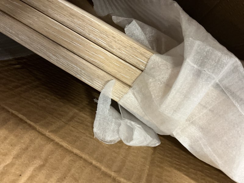 Condition photo showing Good Condition for 16x24 Picture Frame Set of 3, Natural Wood Grain 16x24 Frames for Horizontal and Vertical Wall Mounting (3 pack,Natural) 16x24, 3 pack Natural