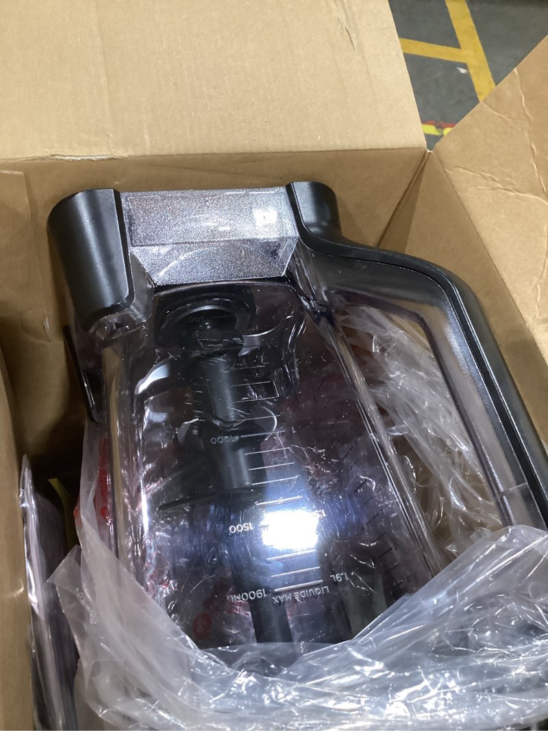Condition photo showing As Is for ninja professional plus blender | max power smoothie blender, ice cream maker, frozen drink mixer & margarita machine | 3 auto iq™ presets, 1400 w, 72oz total crushing pitcher | dark grey, bn701 72 oz. blender + total crushing pitcher