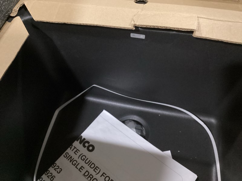 Condition photo showing Good Condition for Liven Dual Mount Laundry Sink, Anthracite 25" L x 22" W x 12" D Anthracite