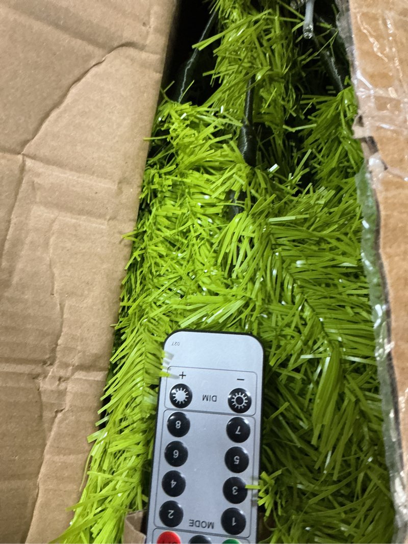 Condition photo showing Good Condition for 5ft Whimsical Christmas Tree with 150 LED Lights - Artificial Christmas Tree with Timer & 8 Lighting Modes for Indoor Home Living Room Office Decor, Xmas Holiday Decorations Grinch 5ft