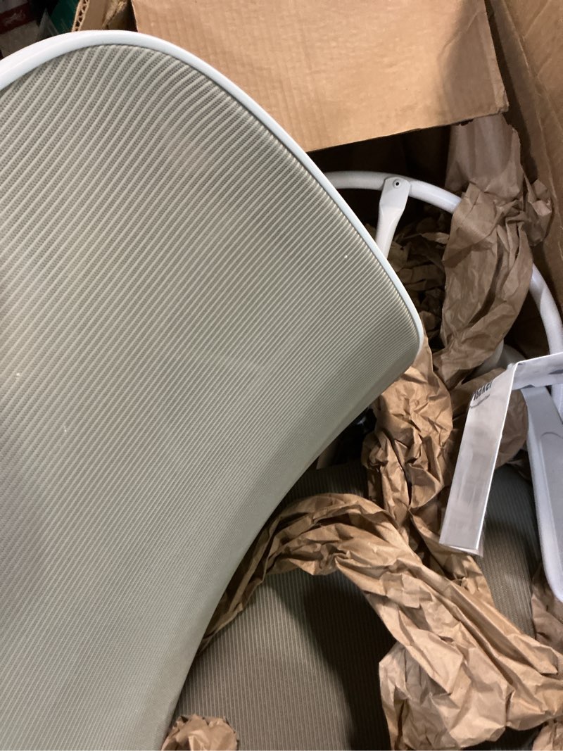 Condition photo showing As Is for Tall Drafting Chair with Footrest Ring for Home and Work, Ergonomic Home Desk Office Chair with Flip up Arms and Lumbar Support, Extended Height Executive Desk Office Chair(Gray) Grey K255-S(similar)