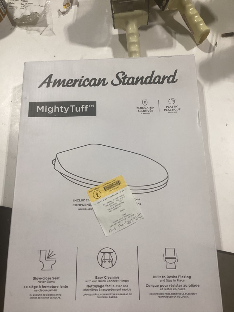 american standard mightytuff plastic bone elongated soft close toilet seat