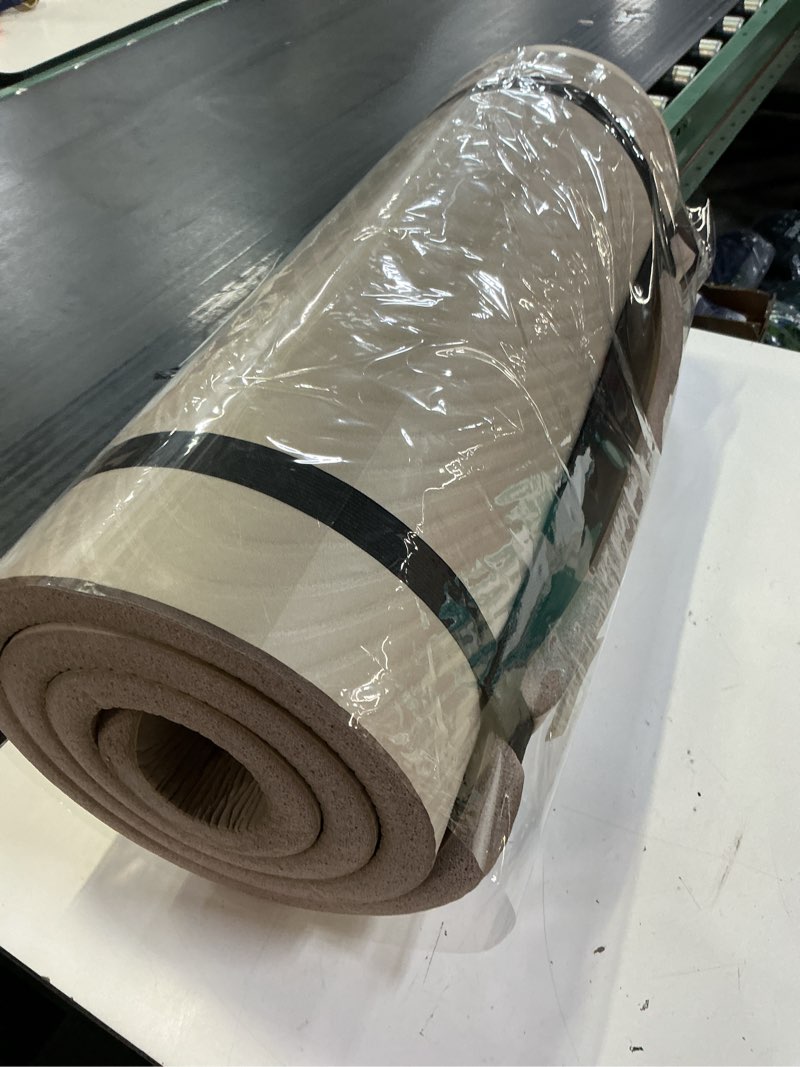 Condition photo showing New/Like New for tone fitness 1-inch thick yoga mat | high-density, non-slip exercise mat with carrying strap for yoga, pilates, & home gym workouts | multiple options wave beige