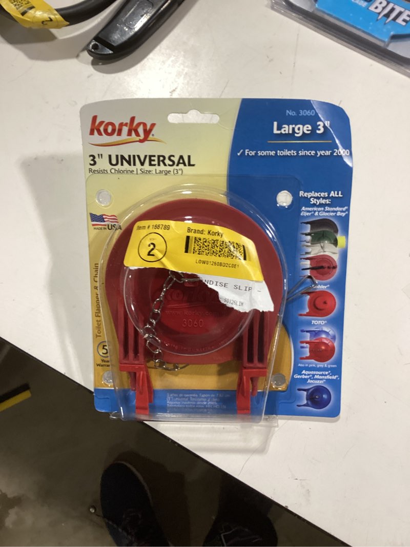 Condition photo showing New/Like New for Korky Premium 3-in Rubber Universal Toilet Flapper