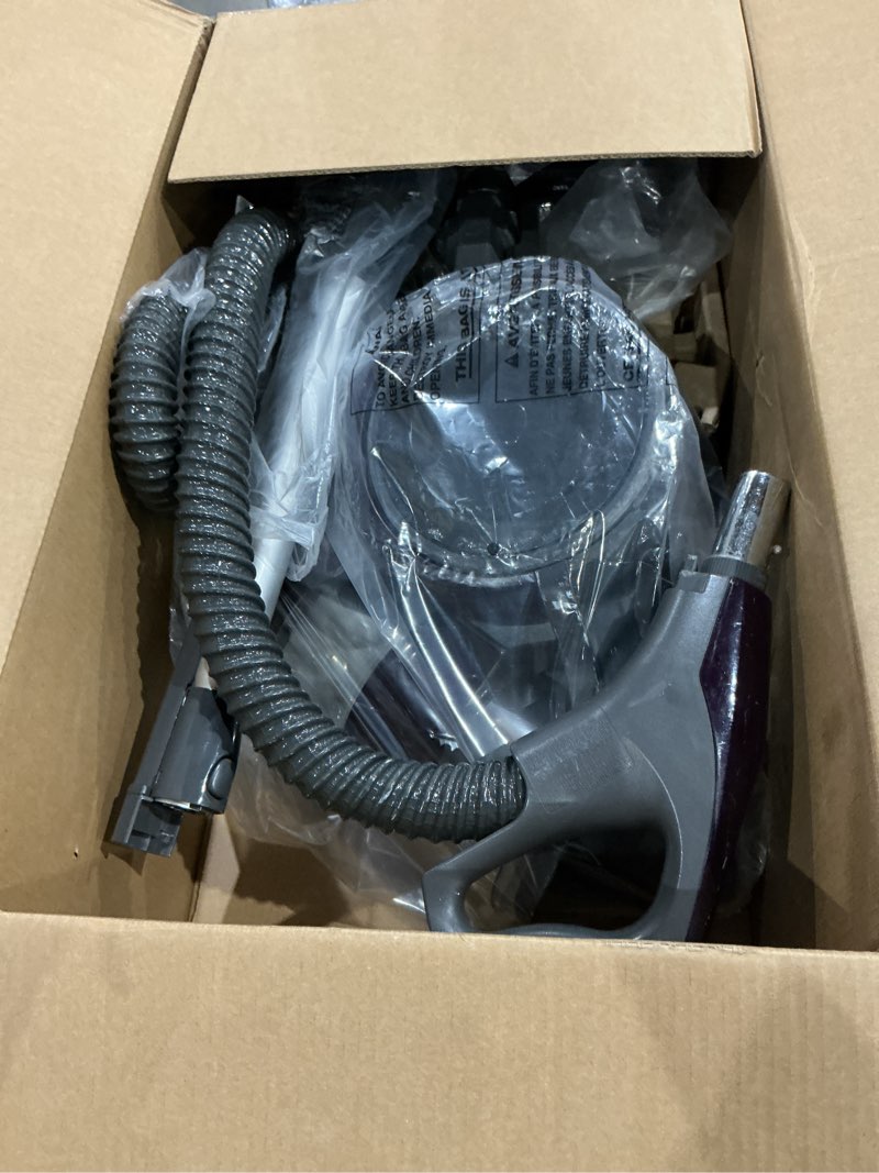 Condition photo showing Good Condition for kenmore 600 series pet friendly lightweight bagged canister vacuum with pet powermate, pop-n-go brush, 2 motors, hepa filter, aluminum telescoping wand, retractable cord and 4 cleaning tools, purple