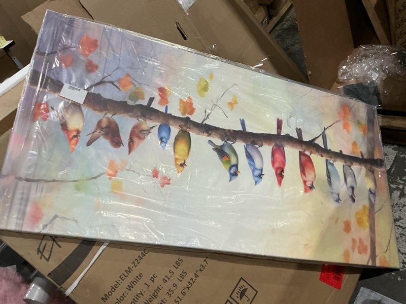 Large Canvas Wall Art Decor for Living Room Bedroom Colorful Birds Pictures Cardinal Fall Maple Leav