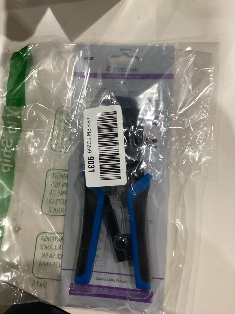 Condition photo showing New/Like New for vce rj45 rj11/rj12 rj22 ethernet crimp tool crimper cutter stripper all-in-one multi-tool for network telephone cat3 cat5 cat5e cat6 cat6a modular connector plug cables