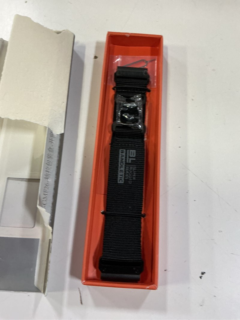 Condition photo showing New/Like New for bandletic compatible with garmin fenix 5x 6x 7x watch band - 26mm easy-fit rugged nylon strap with magnetic fidlock v-buckle for fenix 8 51mm/7x 6x pro/5x plus/3/3 hr/tactix/epix pro2 51mm/instinct 2x black large (7.3"-8.7")
