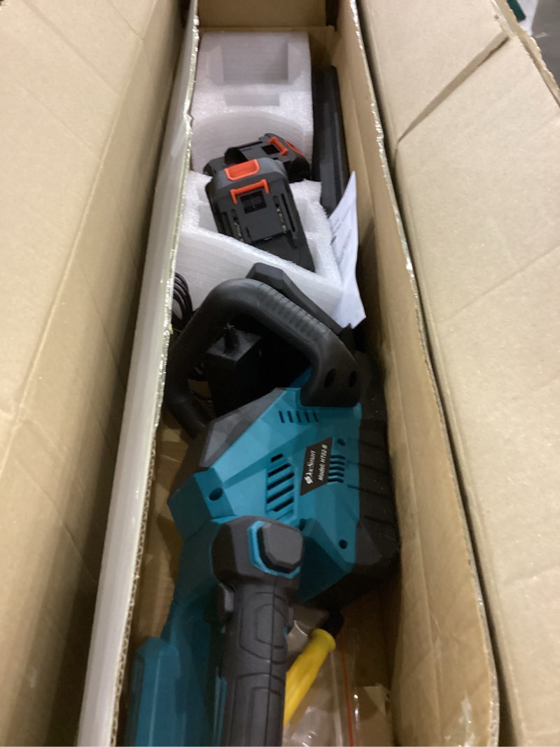 Condition photo showing Good Condition for 20'' Hedge Trimmer Cordless with Battery, Electric Handheld Bush Clipper with 2 Pack Rechargeable Batteries, 3000RPM 180° Rotatable Head, 2/3'' Blade Gap Blue