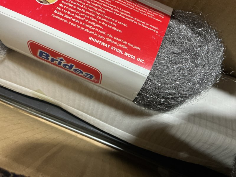 Condition photo showing Good Condition for Garage Door Seals, Heavy-Duty Garage Door Seals Bottom Rubber with Rodent Proof Steel Wool, Aluminum Track Retainer Base with Brush Seal Kit, Universal Garage Weather Stripping Kit (16.5ft) 16.5FT Black(Rodent Proof Steel Wool)
