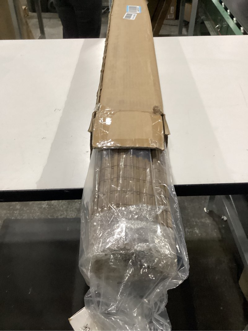Condition photo showing New/Like New for Cordless Bamboo Roman Shades for Windows, Blinds Size (30.5" W ×48" H) Colour (Highfield Teak) Highfield Teak 30.5" W × 48" H