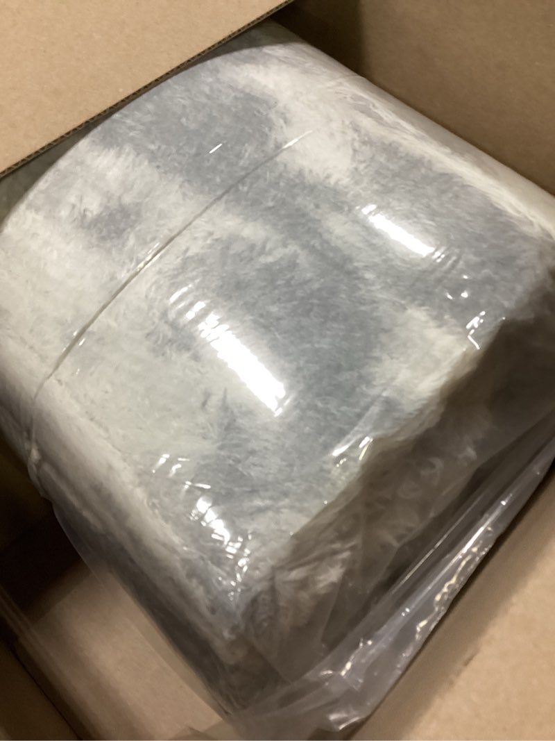 Condition photo showing Good Condition for Large Shag Area Rugs 9 x 12, Tie-Dyed Plush Fuzzy Rugs for Living Room, Ultra Soft Fluffy Furry Rug for Bedroom, Indoor Carpet Nursery Rugs for Kids Room Home Decor, Light Grey Tie-dyed Light Grey 9 x 12 ft