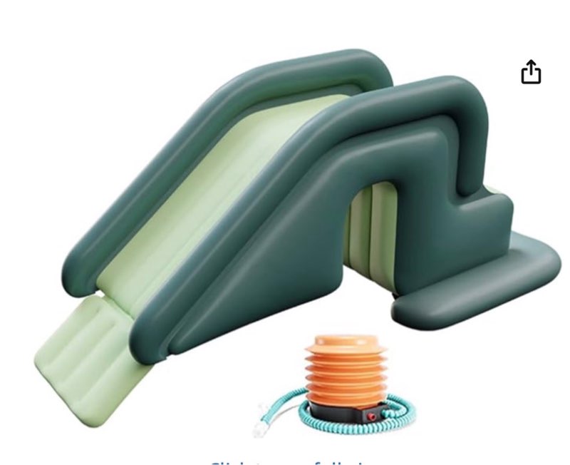 inflatable pool slide universal for backyard - summer swimming pool water slide, swimming water slide, compatible with all inflatable pools (dark green)