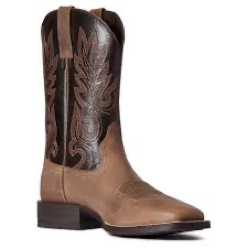 (Size 48)ARIAT BMVY9 Mens Layton Western Boot Authentic Brown/Chocolate Chip 14 Wide