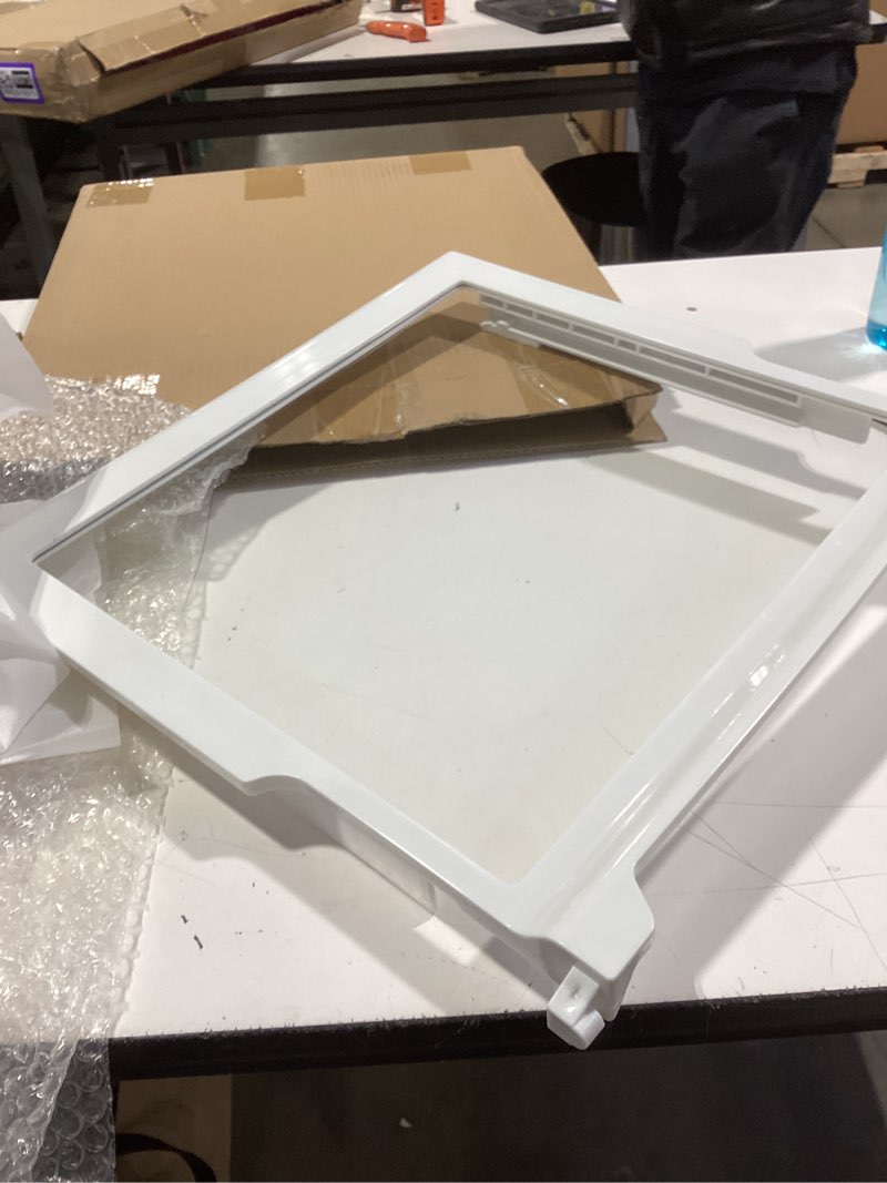 Condition photo showing Good Condition for similar to 241969501 refrigerator shelf frame with glass compatible with frigidaire refrigerator, refrigerator drawer cover for refrigerator replacement shelf with 240443384 glass
