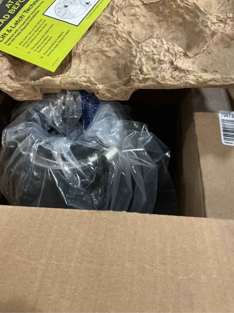 Condition photo showing New/Like New for InSinkErator Power .75HP, 3/4 HP Garbage Disposal, Power Series EZ Connect Continuous Feed Food Waste Disposer, Black