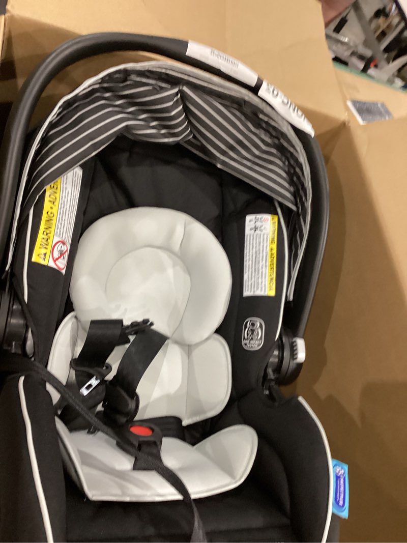 Condition photo showing As Is for graco snugride lite lx infant car seat, lightweight rear-facing seat for babies 4–30 lb, 4-position adjustable base, latch installation & protectplus engineered, studio