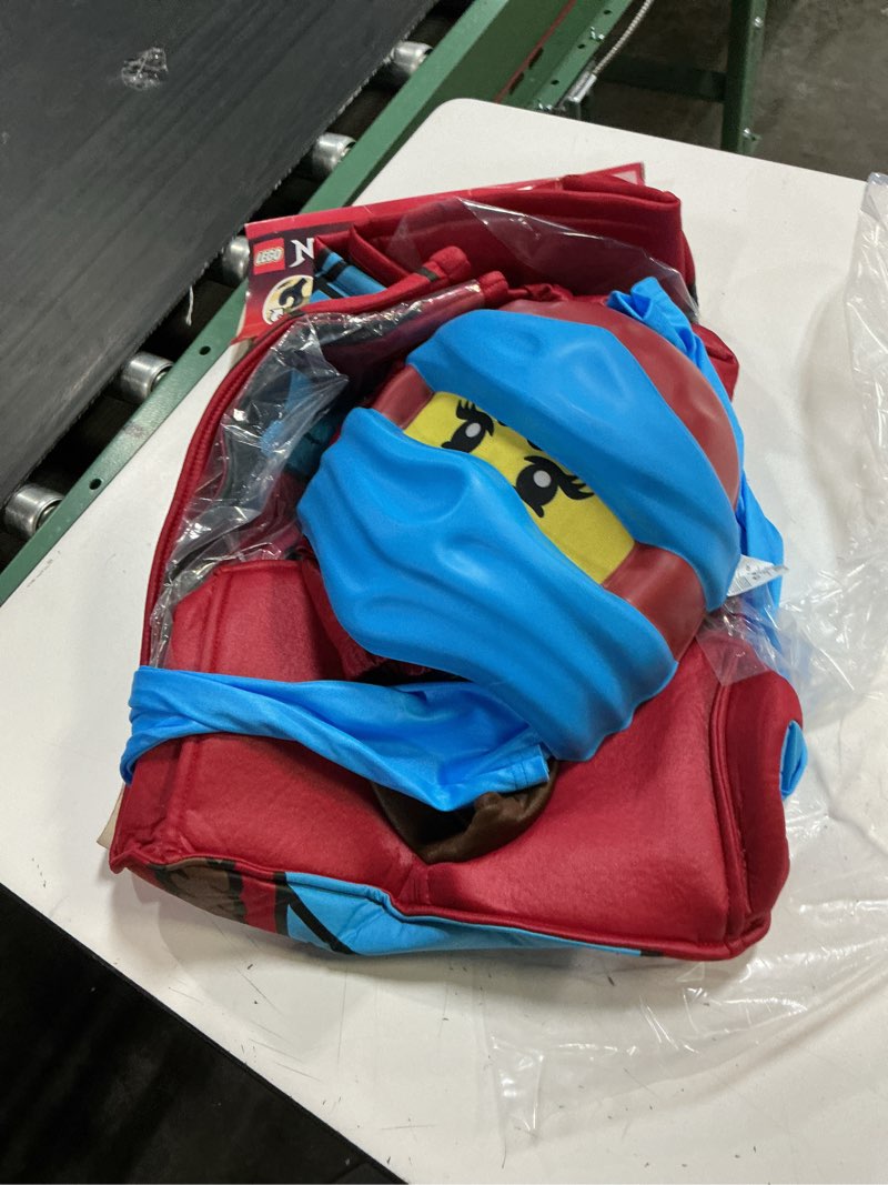 Condition photo showing Good Condition for nya deluxe ninjago lego costume, medium/7-8