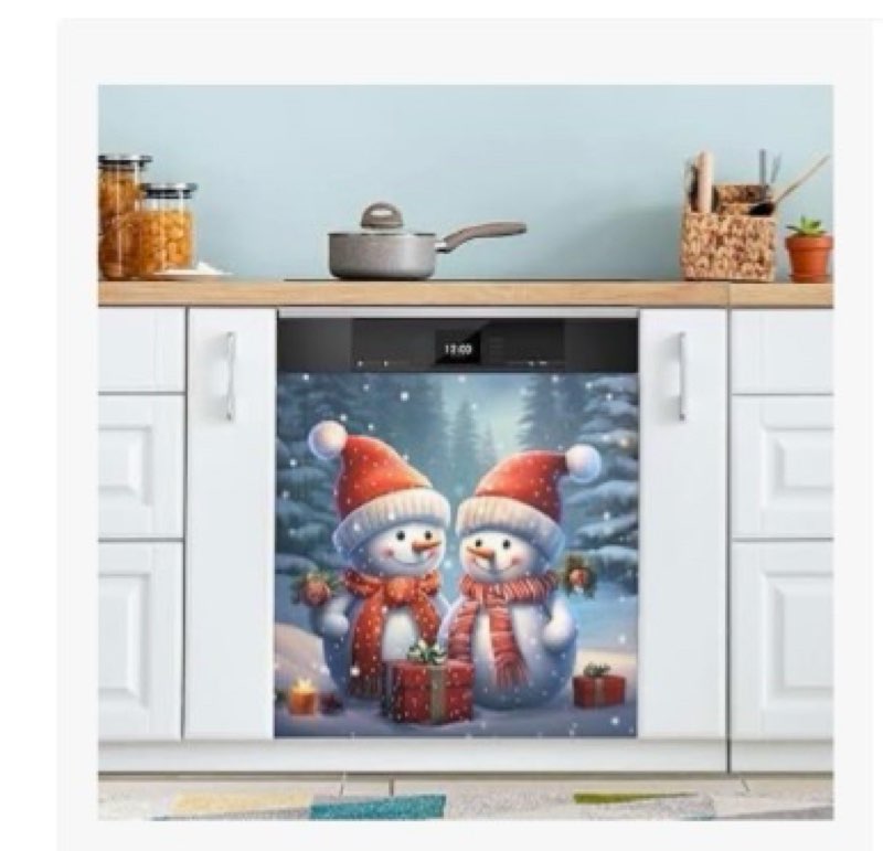 SIMILAR)Christmas Snowmen Dishwasher Magnet Cover, Dishwasher Magnetic Stickers Panel Decal for Home Kitchen