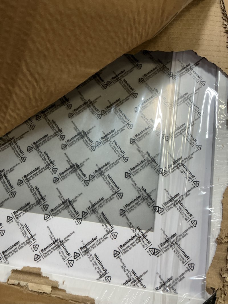 Condition photo showing New/Like New for abtgt 20x28 picture frame set of 3, display pictures 16x24 with mat or 20x28 without mat, poster frame for wall mounting display, white white 20x28