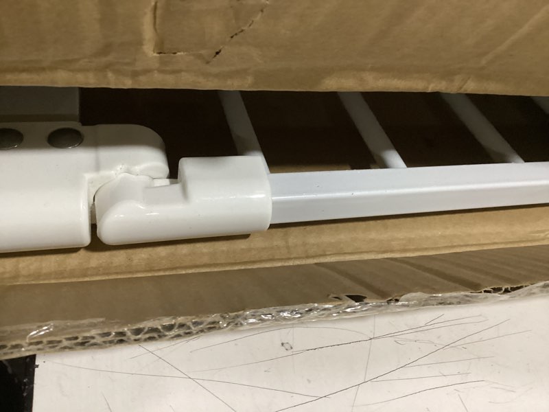 Condition photo showing New/Like New for extra wide baby gate 57.5-62.2 pressure mounted,child dog pet safety gates with walk through door for doorways stairs no drilling in door,white 57.5-62.2inch