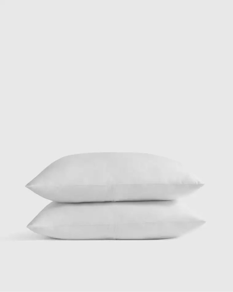 quince organic crisp percale pillowcase set color white 27in x 20in