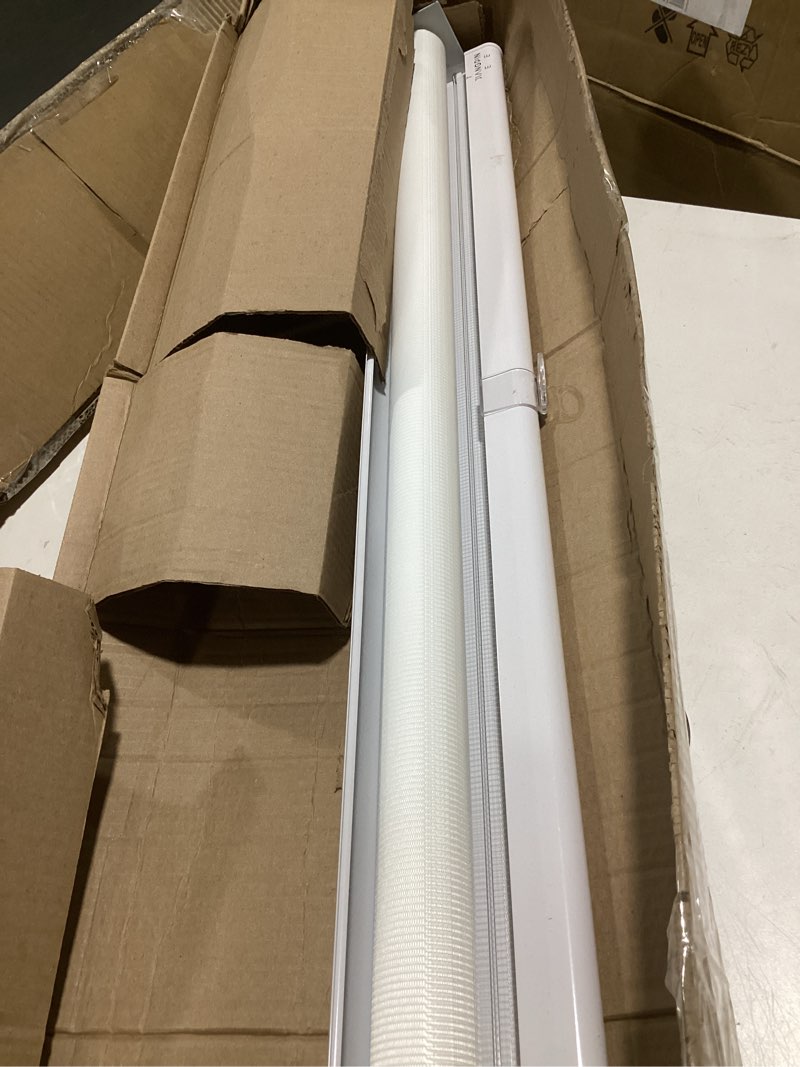 Condition photo showing Good Condition for boolegon blackout roller shades for windows,cordless,linen fabric,roller blinds,thermal insulated fabric uv protection,window shades for home,office,bedroom,door,blackout-white,custom size