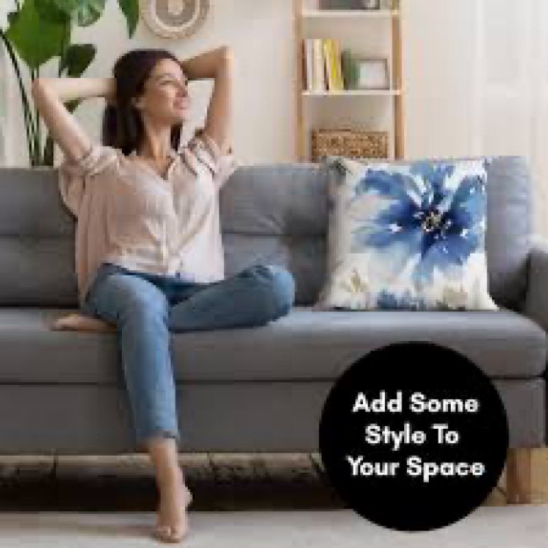 americanflat 18x18 throw pillow with sewn-in insert - all-in-one decorative pillows - no cover neede