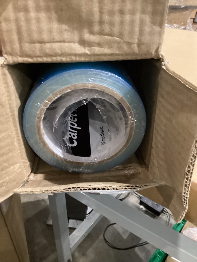 Condition photo showing New/Like New for TapeManBlue Carpet Protection Film 24" x 200' roll, Self Adhesive Plastic Carpet Protector Film with Clean Removal & Easy Unwind, Durable Protection Tape to Shield Your Surface from Dirt and Spills