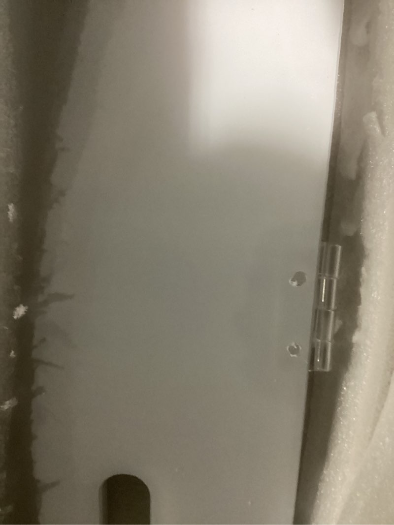 Condition photo showing Good Condition for clear acrylic pet dog gate - folding transparent gates for small dogs pets - freestanding foldable tall puppy doggy fence door for inside indoor house doorways room divider barrier 3 panel - 60''w x 24''h 3