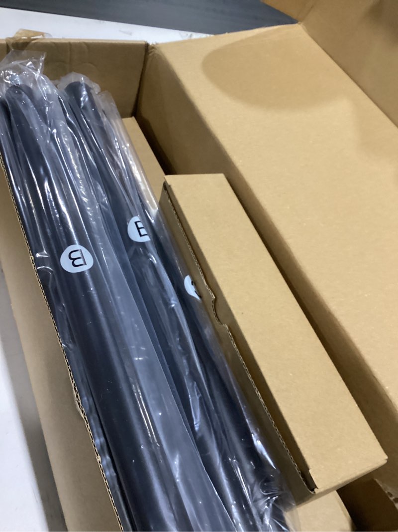 Condition photo showing Good Condition for 2 pack heavy duty curtain rods for windows 66 to 120 inch, 1 inch black adjustable curtain rod set with easy installation and modern design (a1,black,30-120",2pack) 30"-120"|2pack black