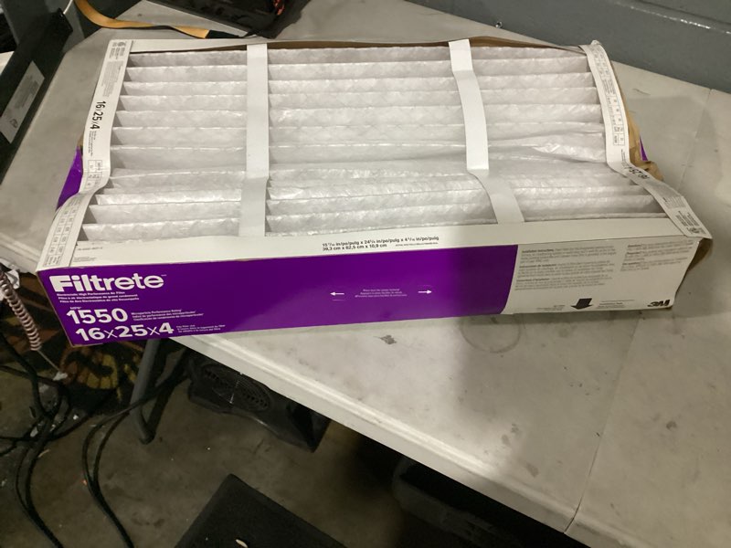 Condition photo showing As Is for filtrete electrostatic high performance air filter 16x25x4
