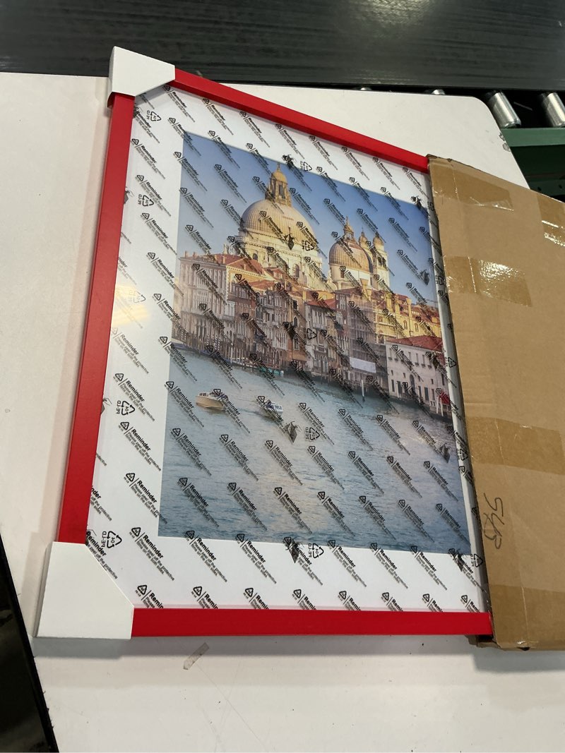 Condition photo showing New/Like New for wyooxoo 16x20 Picture Frame Red Solid Wood Photo Frames Display Pictures 12x16 with Mat or 16x20 Without Mat Colorful Frame For Horizontal Vertical Wall Mounting Red 16" x 20" ( 1 Pack )