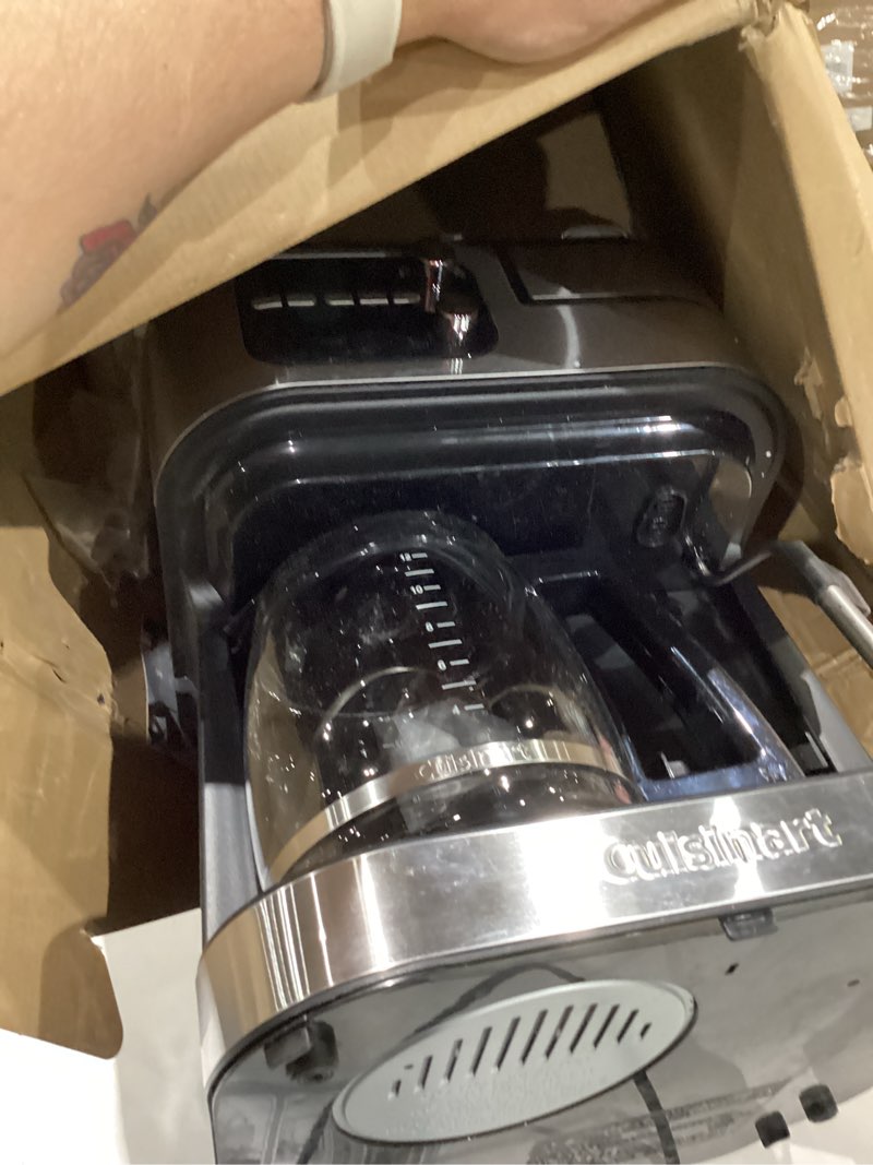 Condition photo showing As Is for cuisinart coffee center barista bar 4-in-1 coffee maker, single-serve pods compatible, coffeemaker, three brewing sizes, ss-4n1nas, black black 12-cup