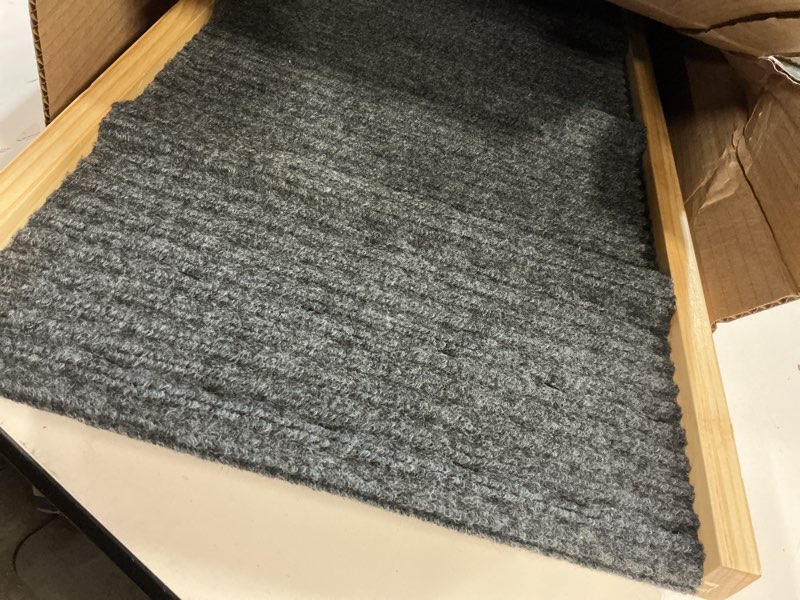 Condition photo showing As Is for Dog Ramp for Bed, 40 Inch Dog Ramp for Couch, Supports Up to 150lbs, with 10.2" to 26.8" 7 Height Setting, Non Slip Carpet Surface and Foot Pads, Wooden Folding Pet Ramps for High Bed, Sofa Dog Ramp with 7 Adjustable Heights