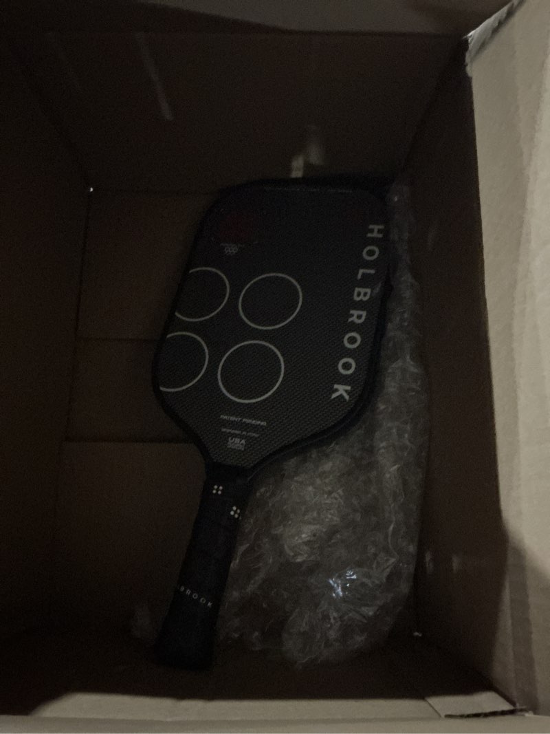 Condition photo showing Good Condition for (Similar to) Holbrook Aero Series Edgeless Pickleball Paddle: USAPA Approved, Carbon Fiber Surface, Foam Polypropylene Core, Widened Sweet Spot, Controlled Touch 14 mm Carbon Fiber T