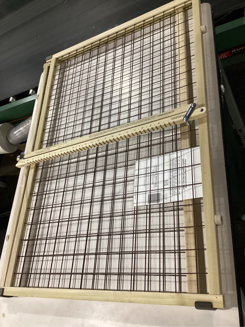 Condition photo showing Good Condition for toddleroo by north states - extra-wide wire mesh wooden baby gate: pressure mounted baby gate for doorways - adjustable 29.5 to 50 inches wide - 31 inches tall