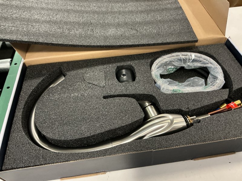 Condition photo showing Good Condition for Beelee BL1749N 14" Professional Single Lever Brushed Nickel Pull Out Sprayer Kitchen Faucets, Commercial Deck Mounted Kitchen Pull Down Taps