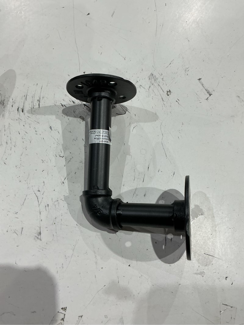 Condition photo showing As Is for style selections 7.56-in l x 3.35-in w x 5.75-in d black shelf bracket