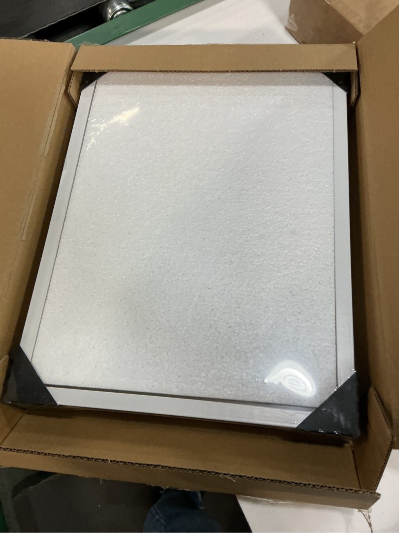 Condition photo showing New/Like New for 12x16 Large Shadow Box Picture Frame Display Case with Soft Linen Back, White Wooden Memory Shadow Box Frame with Tempered Glass Cover for Wall Display White 12x16