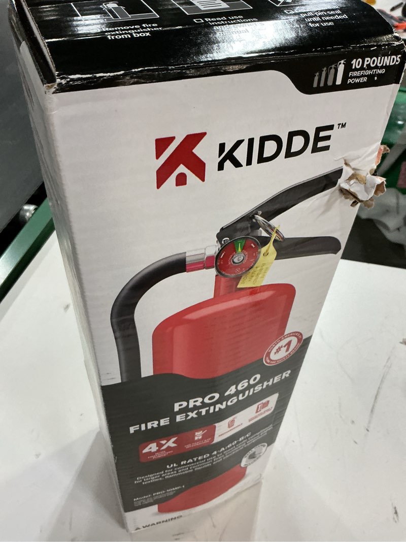 Condition photo showing New/Like New for Kidde Commercial-Grade Fire Extinguisher for Office, Schools, Rechargeable 4A60BC 1 Pack 10 LBS PRO 10MP-1