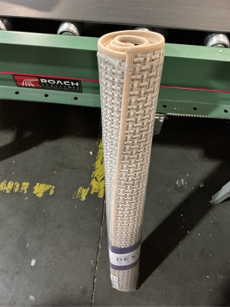 Condition photo showing Good Condition for DEXI Door Mat Inside Entrance 36x56, Non Slip Rubber Backed Dirt Trapper, Low Profile Thin Welcome Doormat, Absorbent Easy Clean Entry Mats for Entryway, Patio, Beige and White 3' x 4'8" (Rectangular) Beige and White