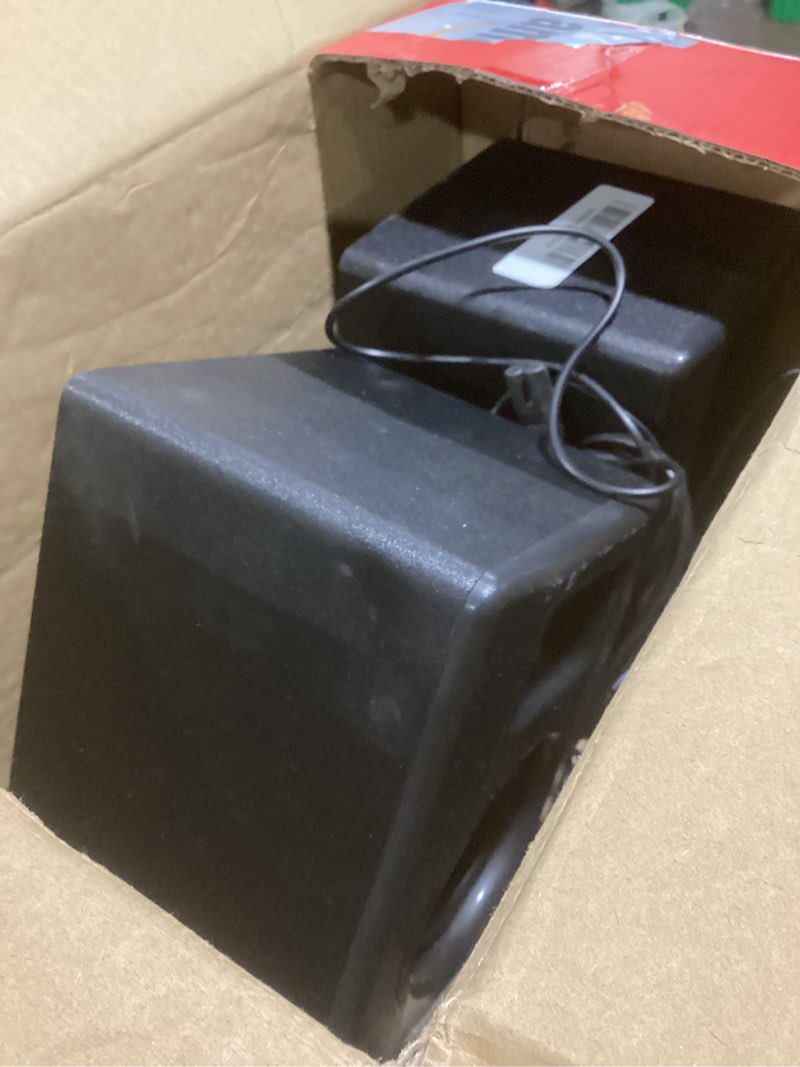 Condition photo showing As Is for m-audio bx3 pair 3.5" studio monitors, hd pc speakers for recording and multimedia with music production software pair 3.5" speakers speakers only