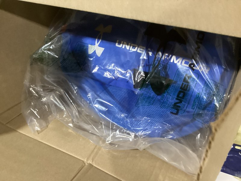 Condition photo showing As Is for under armour hustle sport backpack, blue atlantis