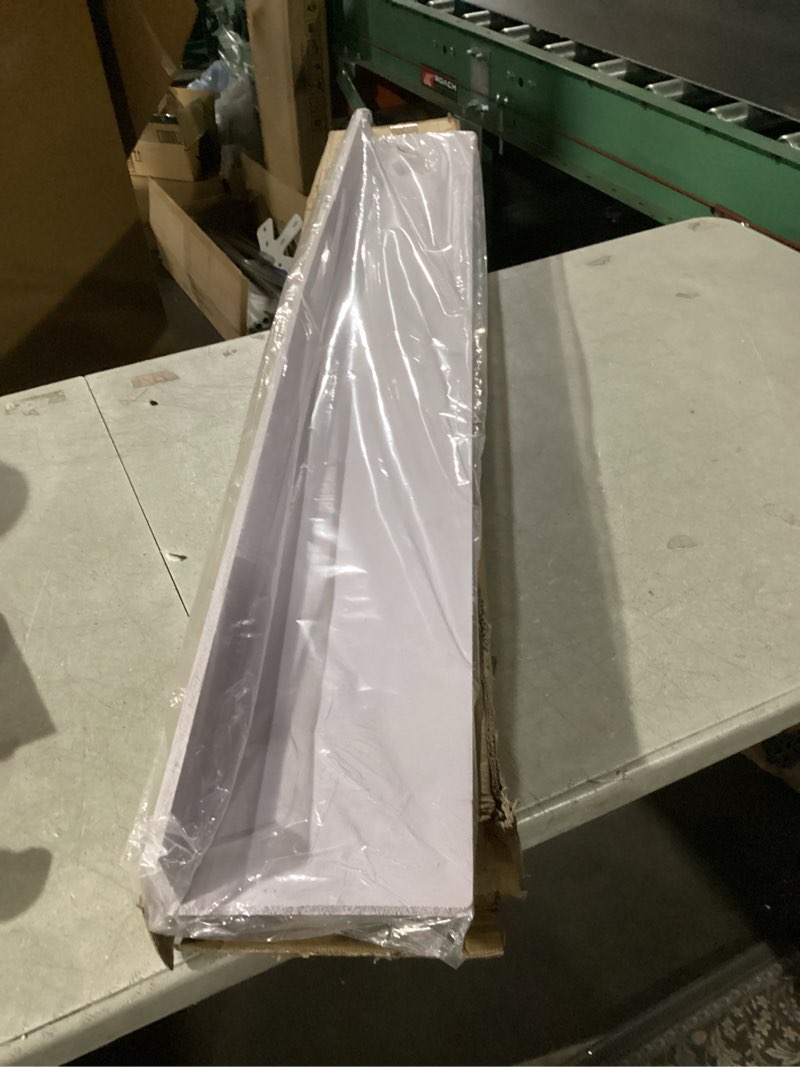 Condition photo showing Good Condition for White Window Sill Protector 48 inch Wide, 6 inch Deep Waterproof PVC Window Sills Cover Board, Cuttable Windows Replacement Plate for Decor