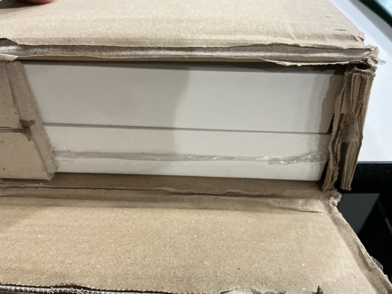 Condition photo showing New/Like New for ballucci floating shelves for wall, 24" wood wall shelf set of 2, with invisible brackets for bathroom, living room, bedroom, kitchen, nursery, 8" deep, white 24" - 2 pieces white